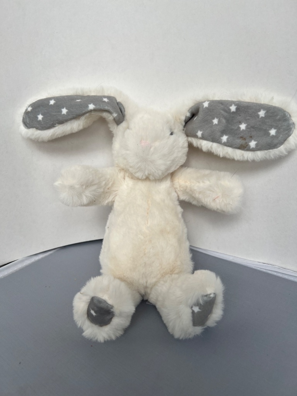 Worlds Softest Plush Bunny Stuffed Animal Gray Tan Stars Baby